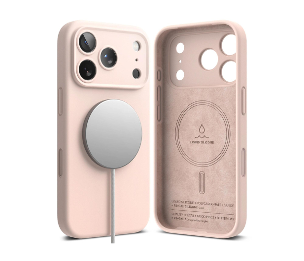 Ringke Silicone Magnetic Magsafe do Iphone 17 Pro Pink Sand - 1359798 - zdjęcie 2